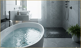 Hot & Cold Water Mixture System In Bathroom